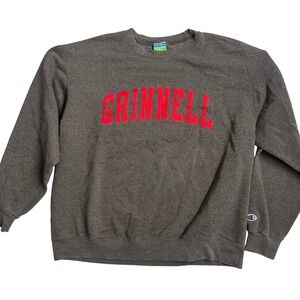 Vtg Champion Eco Fleece Grinnell College Sweatshirt Mens XL Crew Neck‎ Pullover